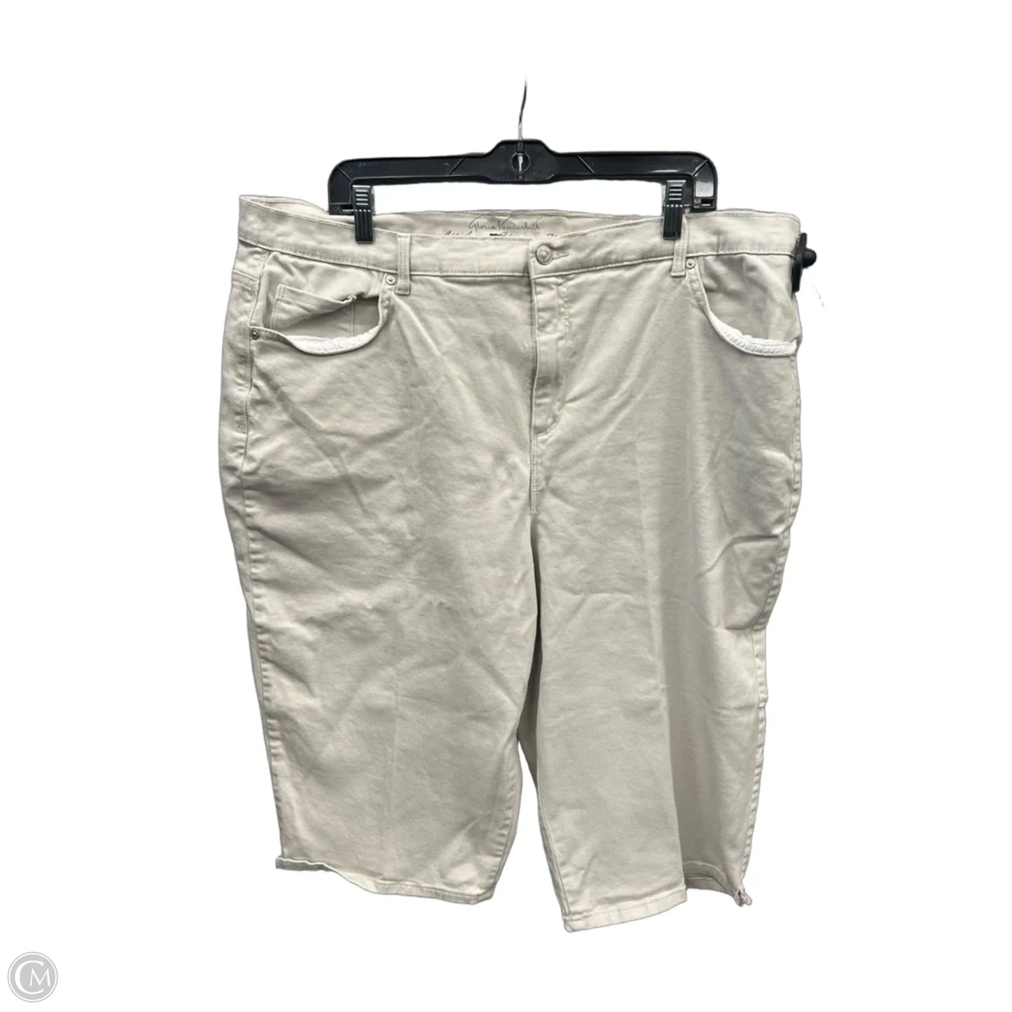 Capris By Gloria Vanderbilt In Tan, Size: 20