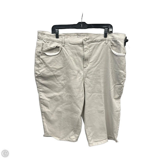 Capris By Gloria Vanderbilt In Tan, Size: 20