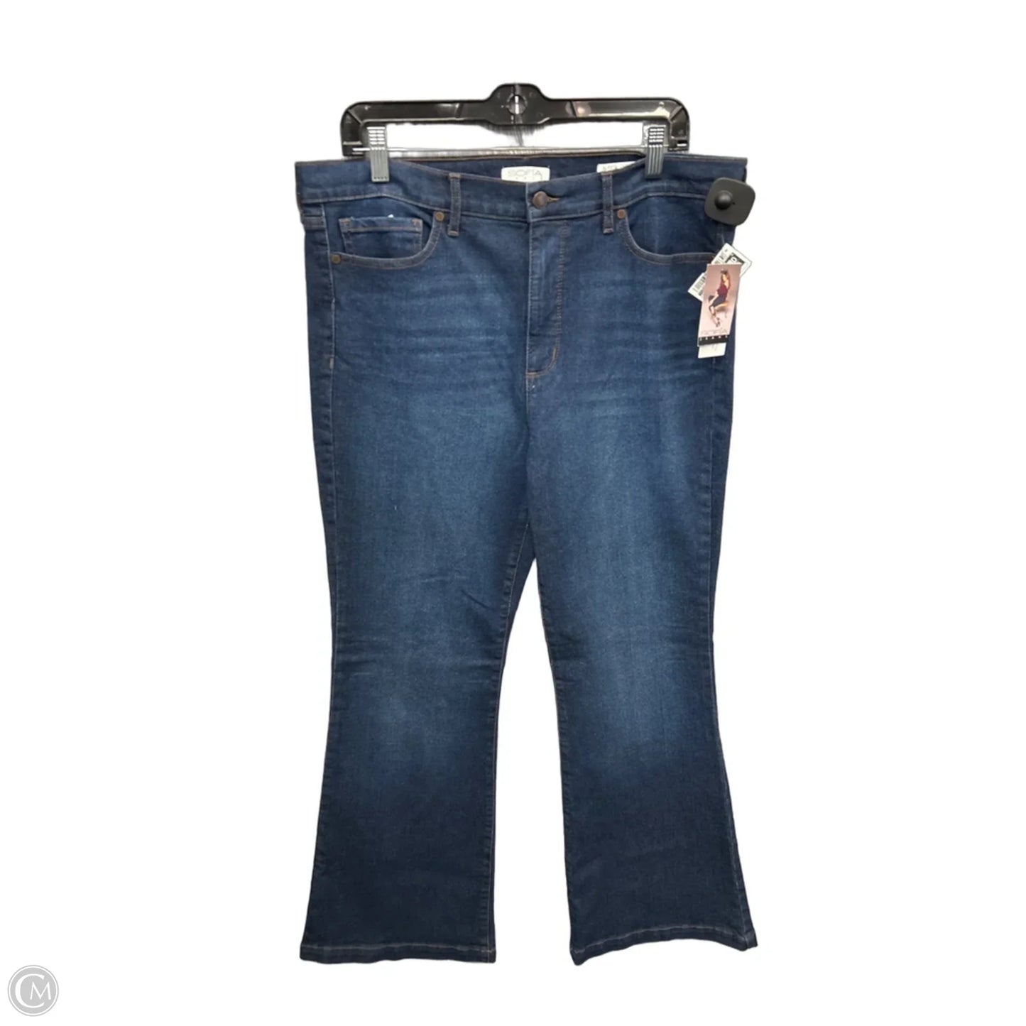 Jeans Flared By Sofia By Sofia Vergara In Blue Denim, Size: 16