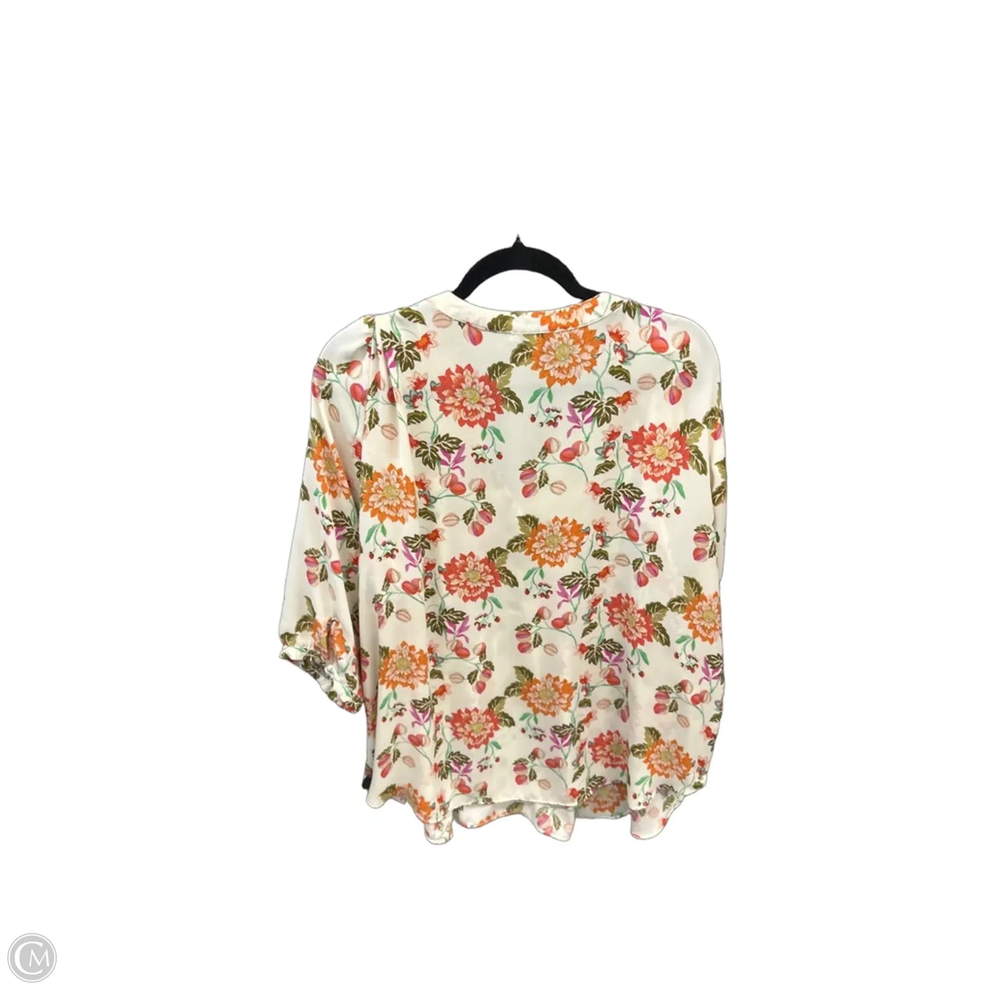 Blouse Long Sleeve By Rose And Olive In Floral Print, Size: 2x