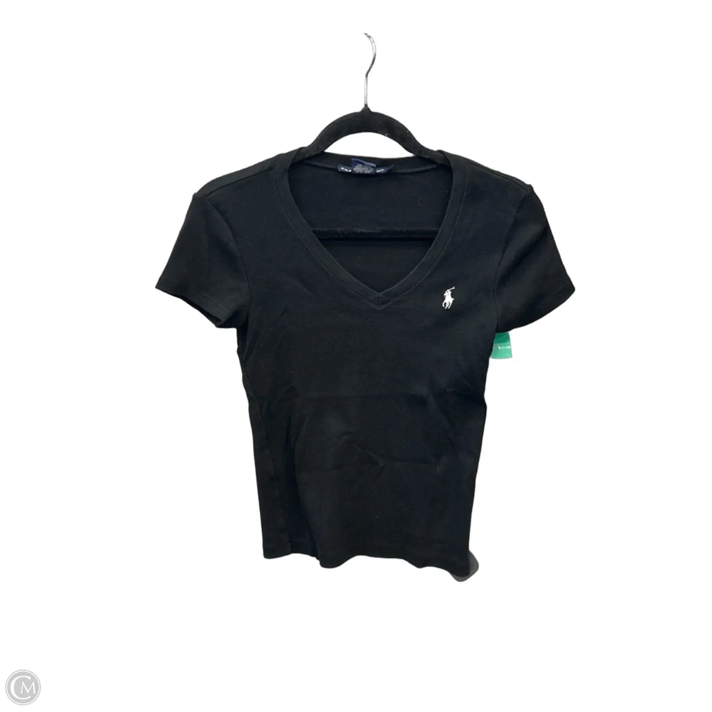 Top Short Sleeve By Ralph Lauren Blue Label In Black, Size: M