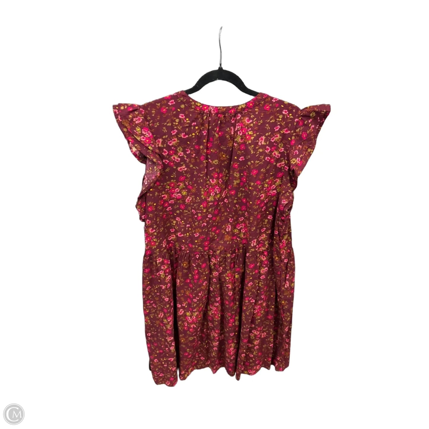 Dress Casual Midi By Time And Tru In Red, Size: Xl