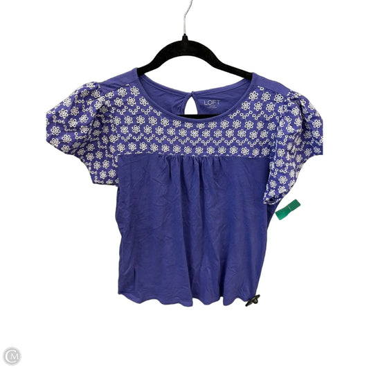 Top Short Sleeve By Loft In Purple, Size: S