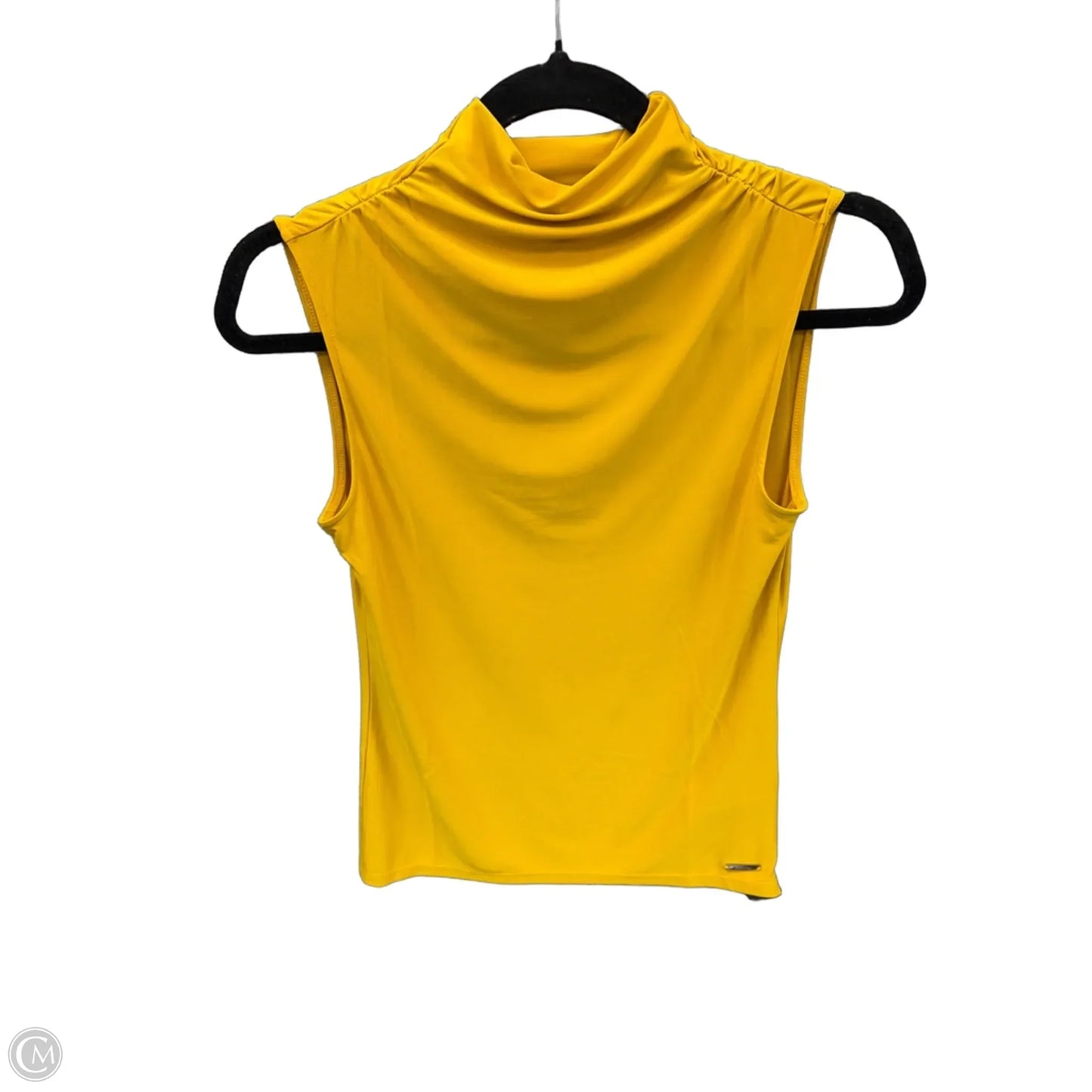 Top Sleeveless By Calvin Klein In Yellow, Size: Xs