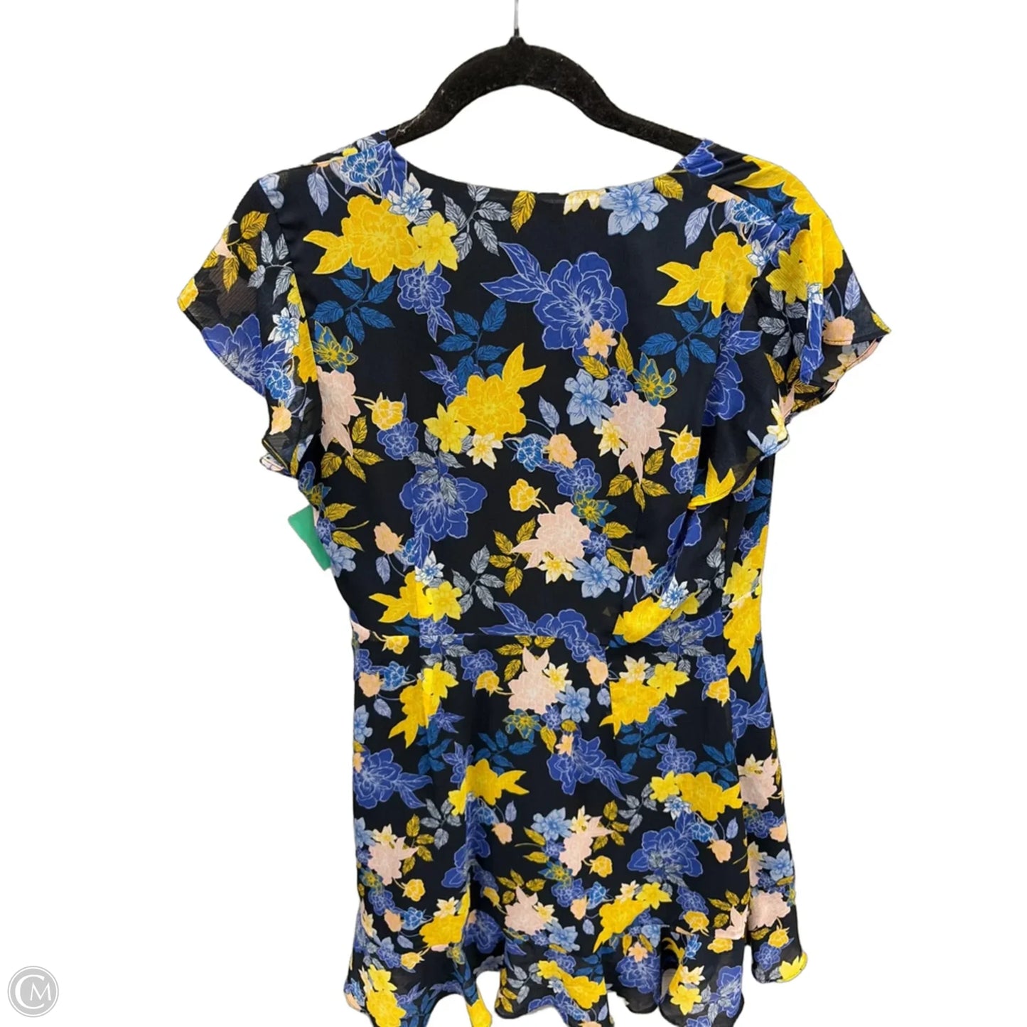 Dress Casual Midi By Banana Republic In Blue & Yellow, Size: M