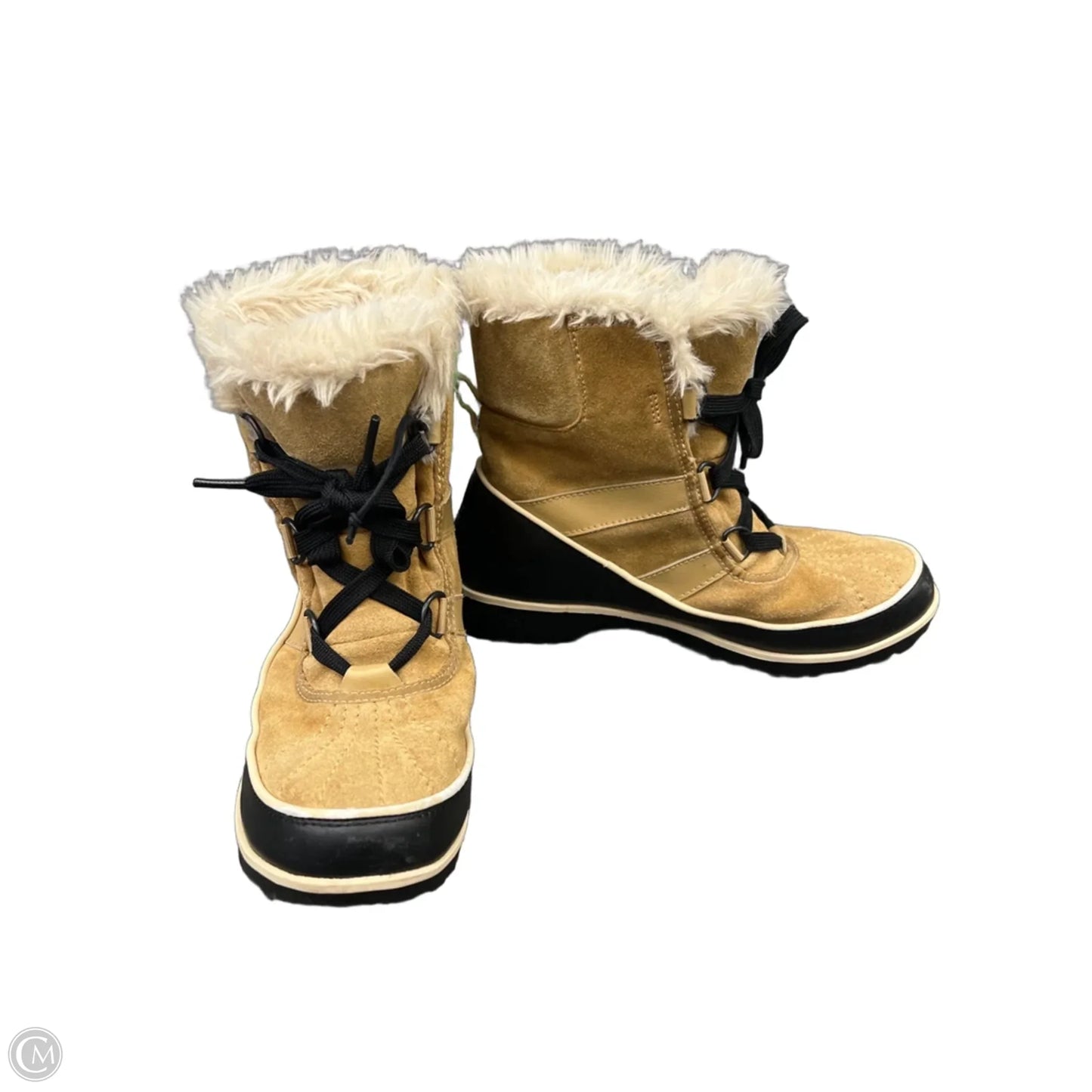 Boots Snow By Sorel In Black & Brown, Size: 7.5