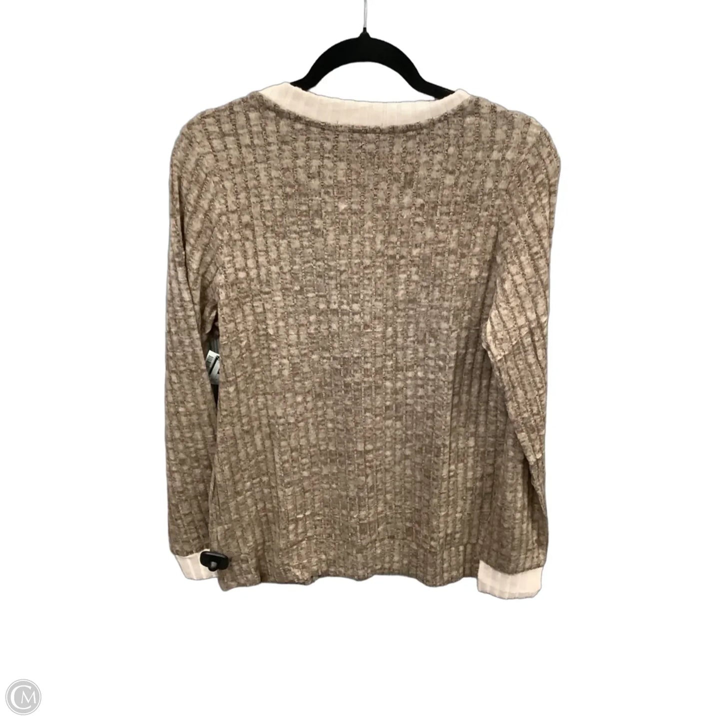Top Long Sleeve By Automet In Brown, Size: M