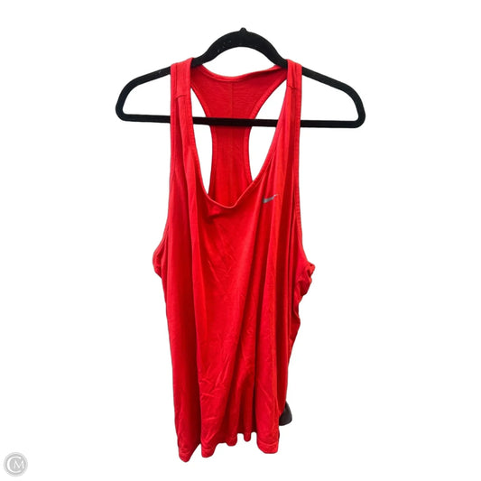 Athletic Tank Top By Nike Apparel In Red, Size: Xxl