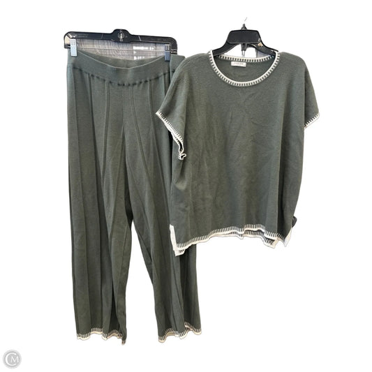 Apparel Tag By Ekouaer In Green & White, Size: 2x