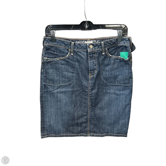 Skirt Midi By Banana Republic In Blue Denim, Size: 2