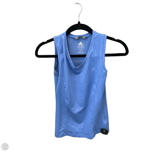Athletic Tank Top By Adidas In Blue, Size: S