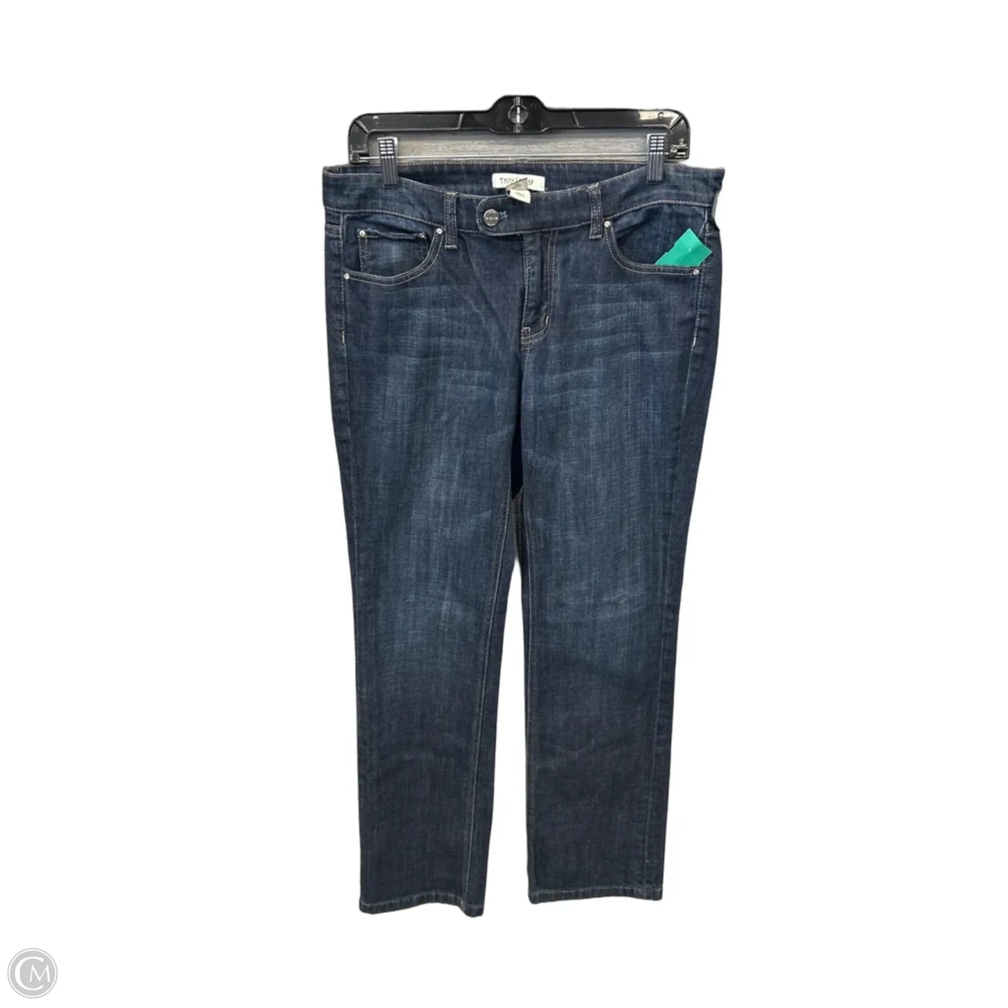 Jeans Straight By White House Black Market In Blue Denim, Size: 8