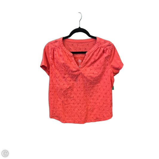 Top Short Sleeve By St Johns Bay In Pink, Size: Xlp