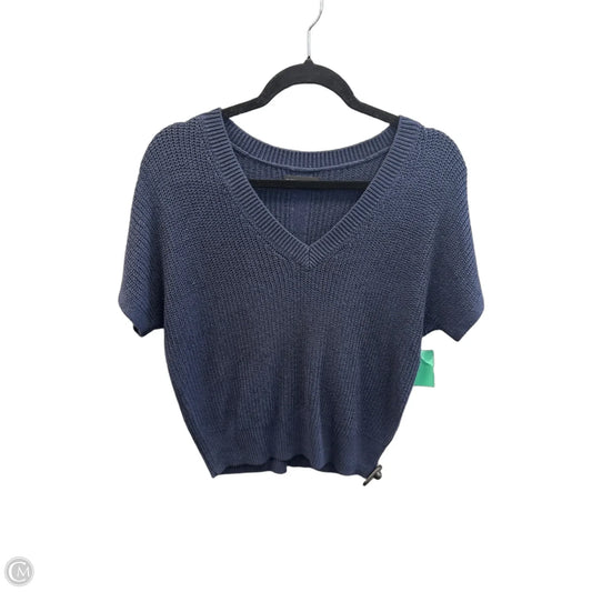 Sweater Short Sleeve By Simply Vera In Navy, Size: Xs