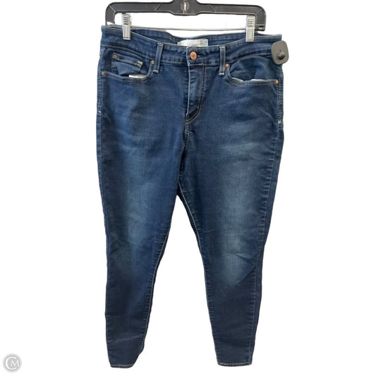 Jeans Skinny By Levis Signature In Blue Denim, Size: 14