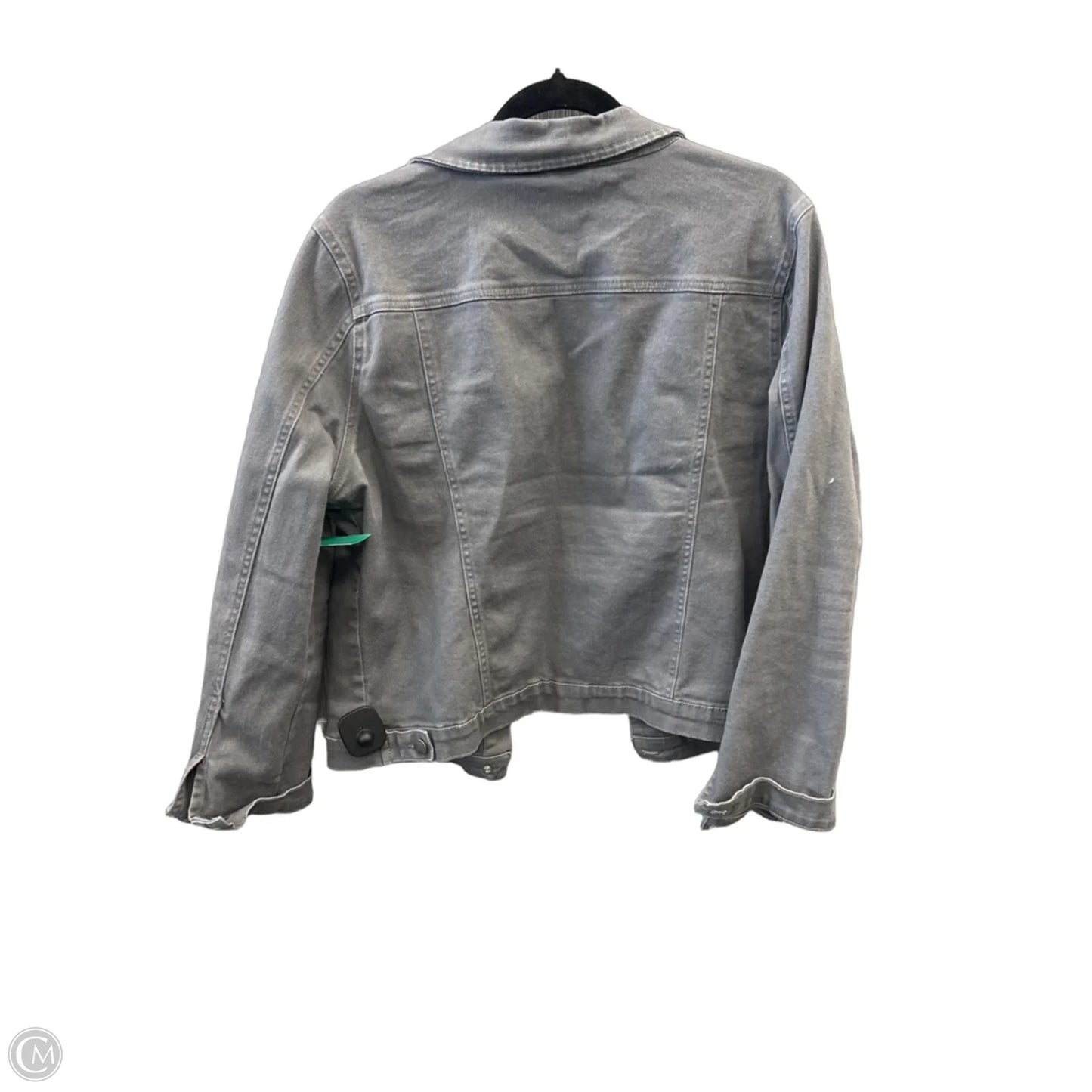 Jacket Denim By C Est. 1946 In Grey, Size: 1x