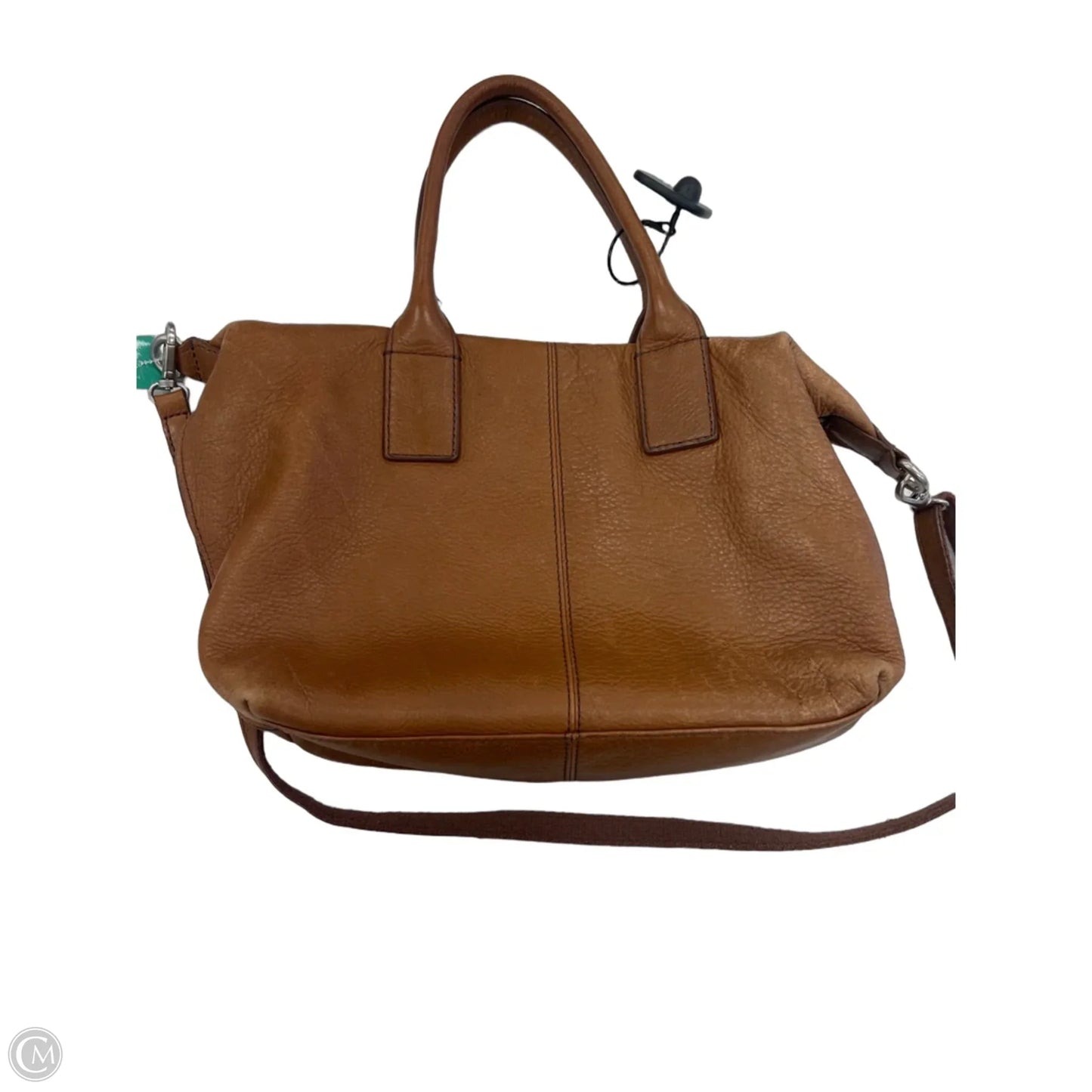 Handbag Leather By Fossil, Size: Medium
