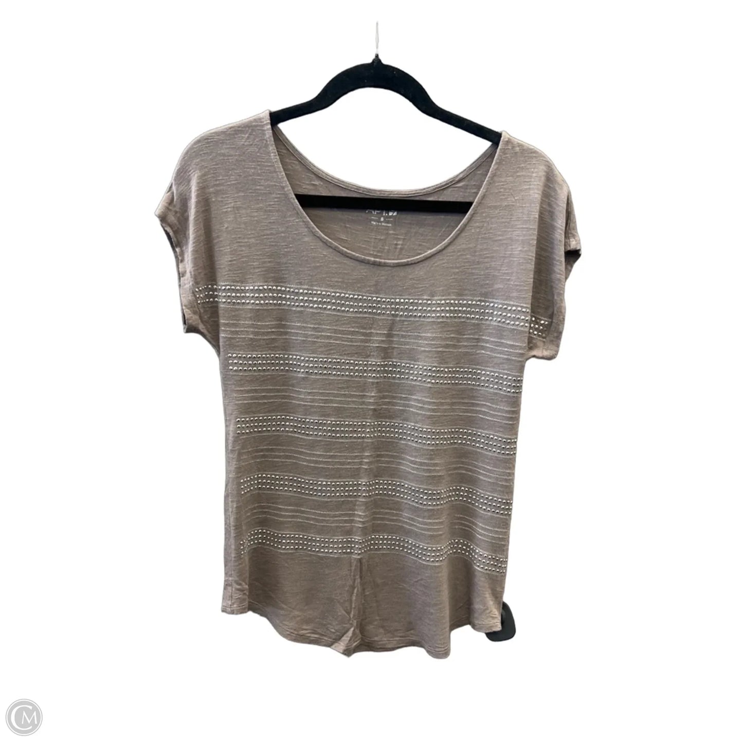 Top Short Sleeve By Apt 9 In Grey, Size: S