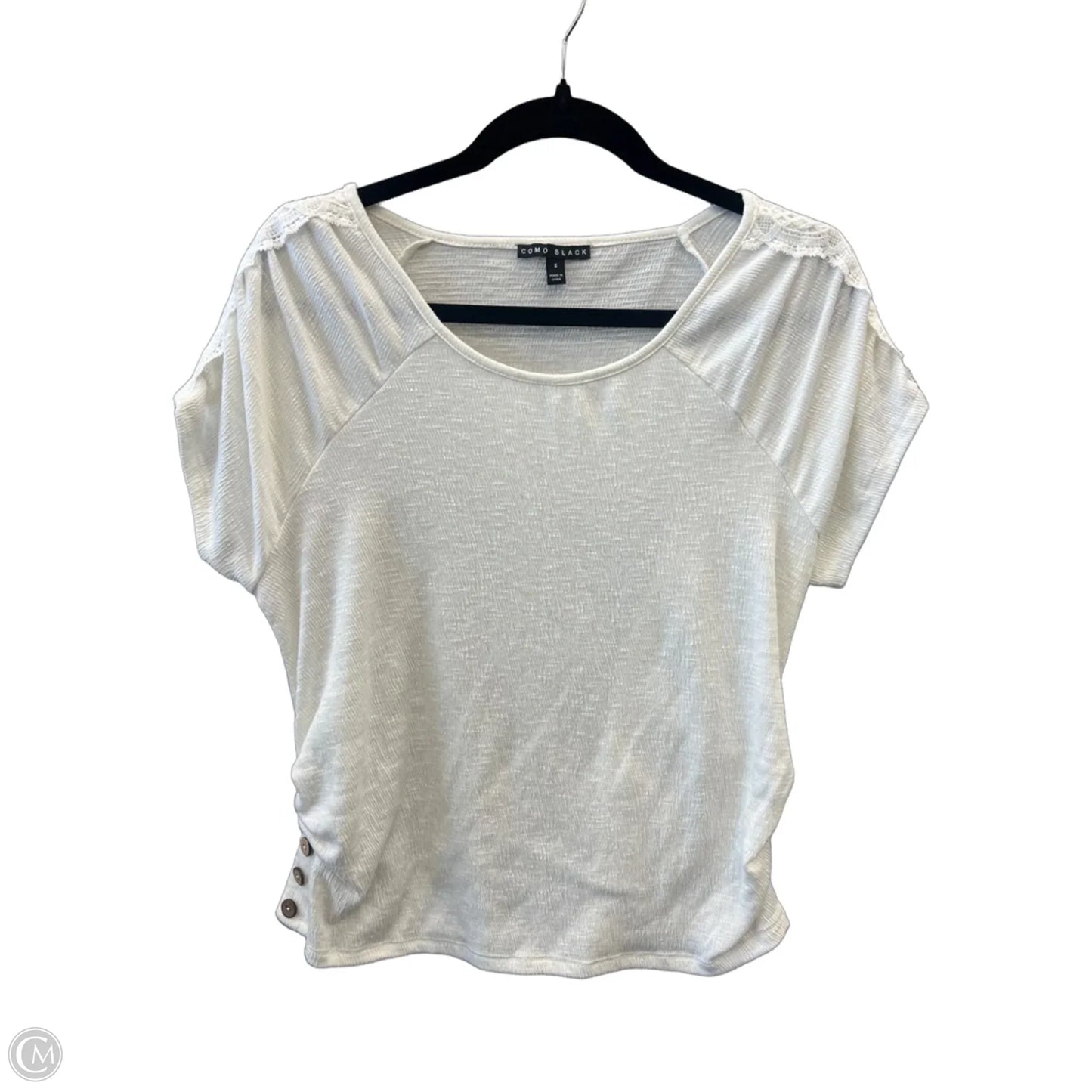 Top Short Sleeve By Clothes Mentor In Cream, Size: S