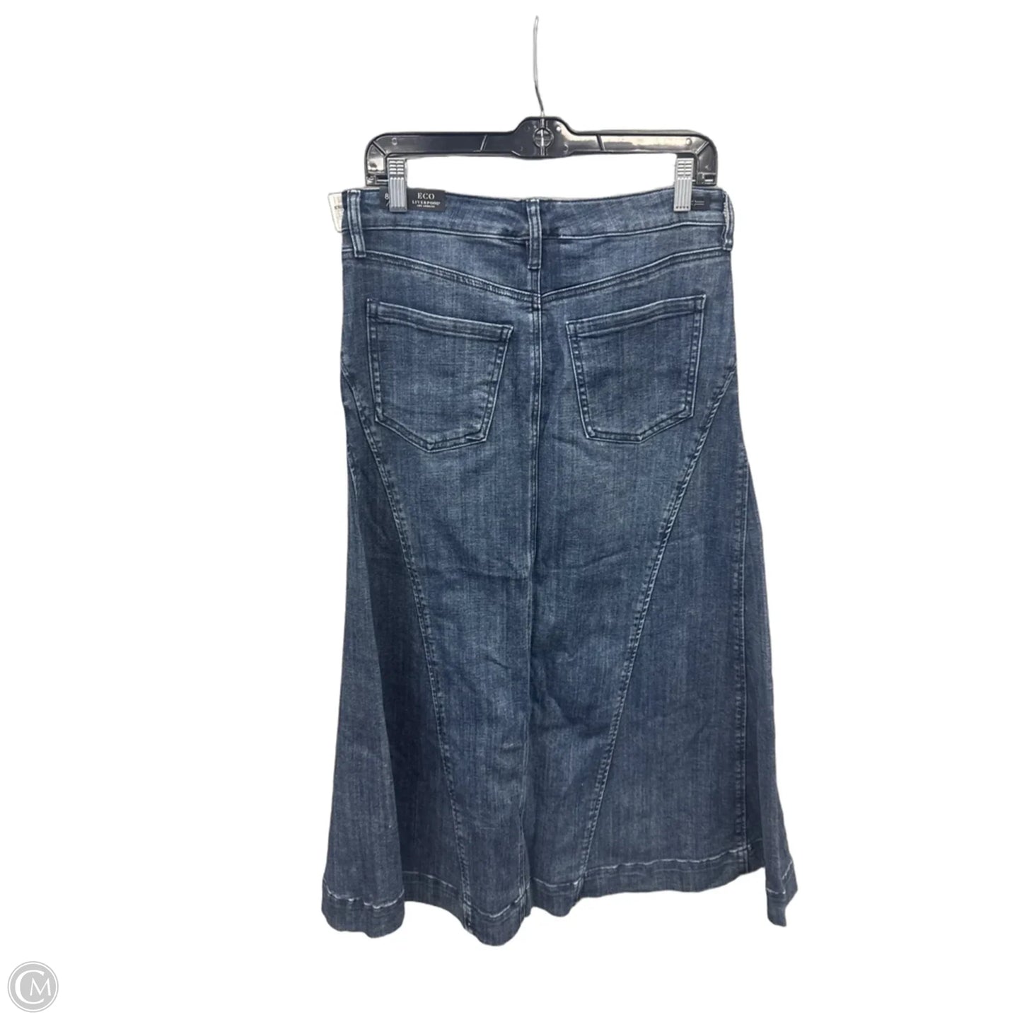 Skirt Maxi By Liverpool In Blue Denim, Size: 8