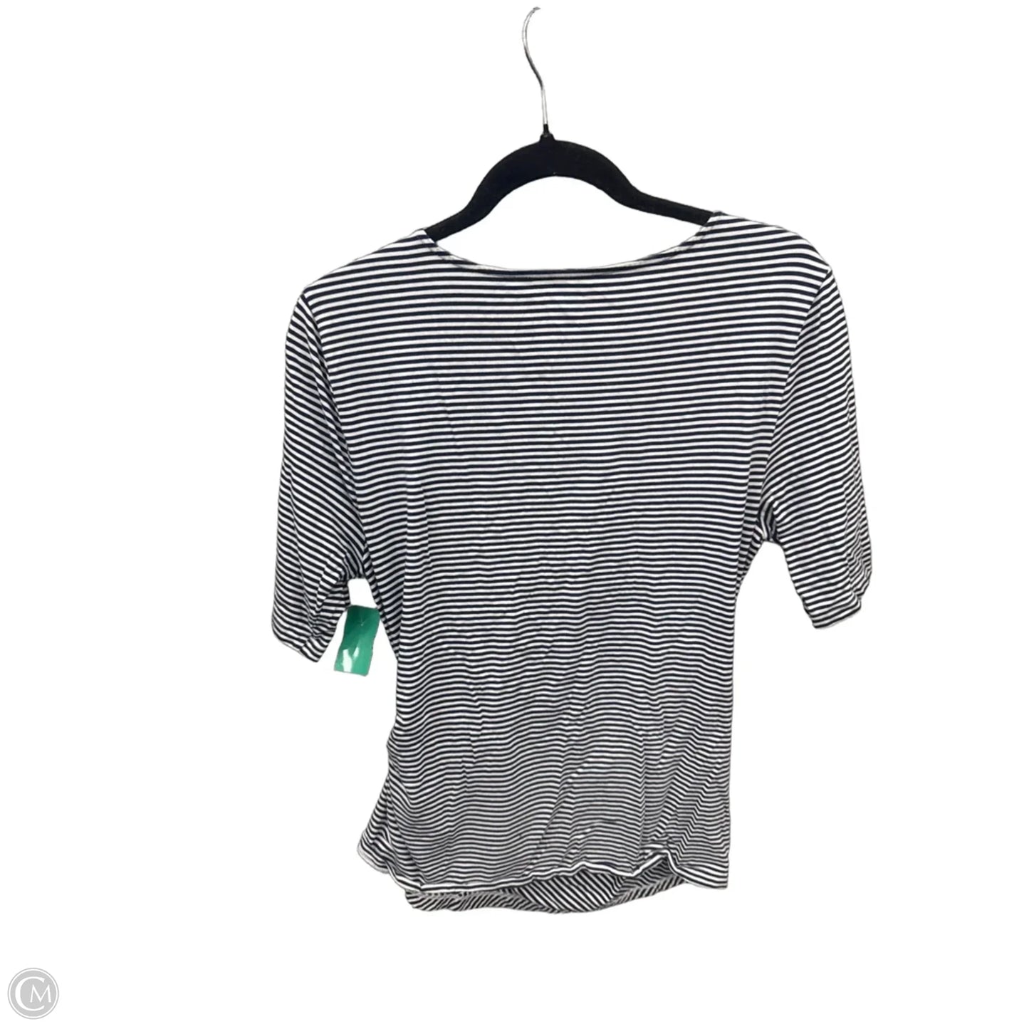 Top Short Sleeve By Lands End In Striped Pattern, Size: L