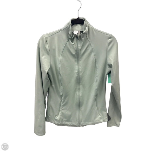 Athletic Top Long Sleeve Collar By 90 Degrees By Reflex In Green, Size: M