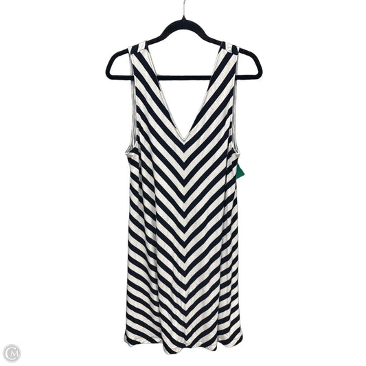 Dress Casual Midi By Loft In Striped Pattern, Size: L
