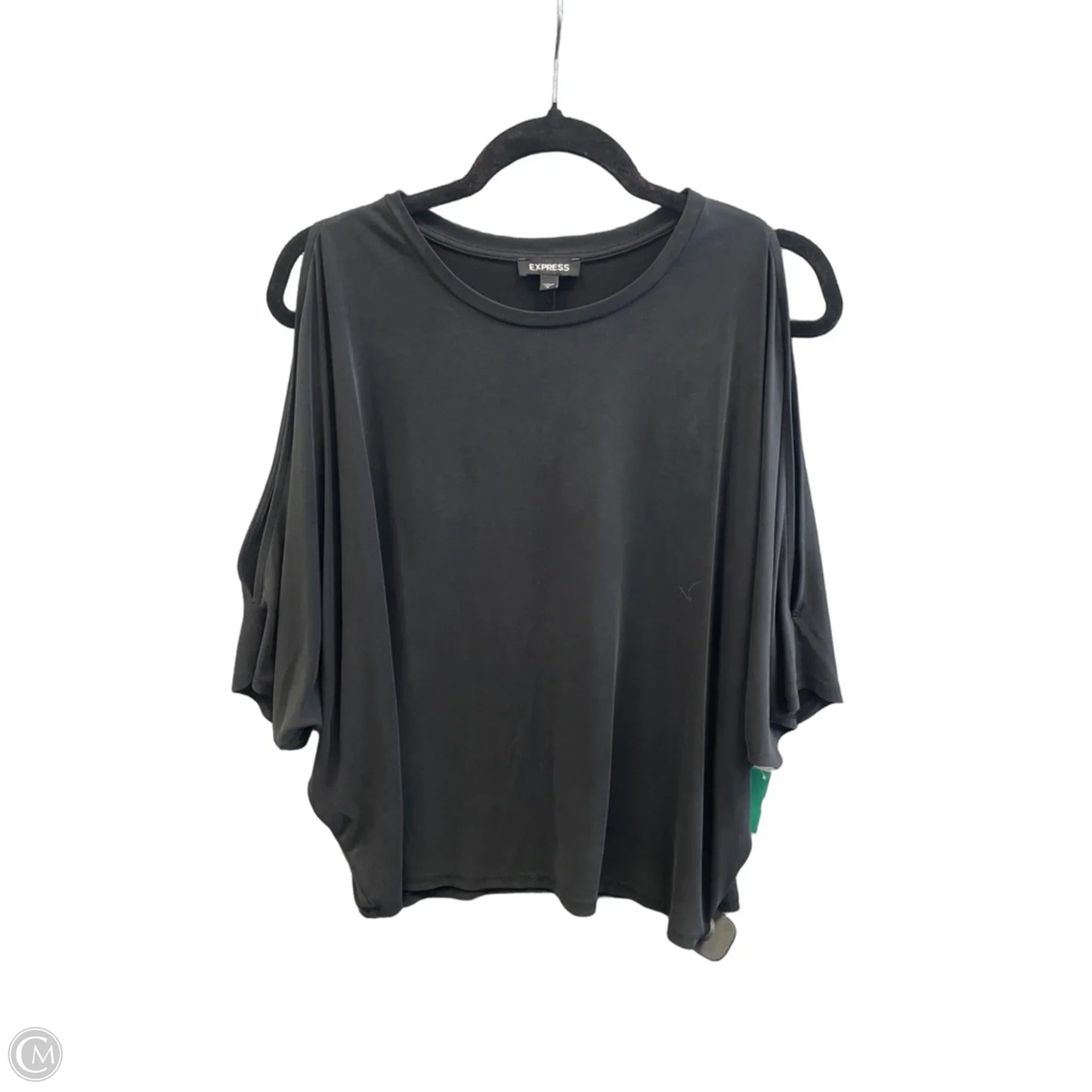 Top Short Sleeve By Express In Black, Size: L