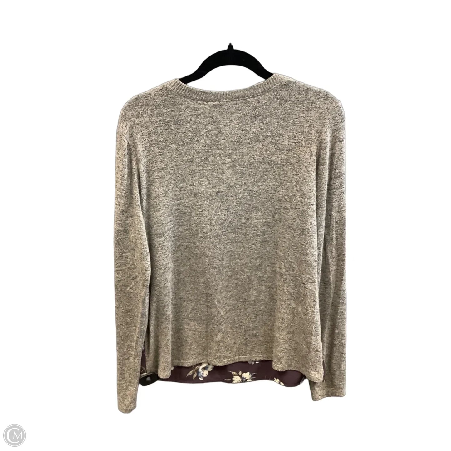 Top Long Sleeve By Kaileigh In Grey & Purple, Size: M