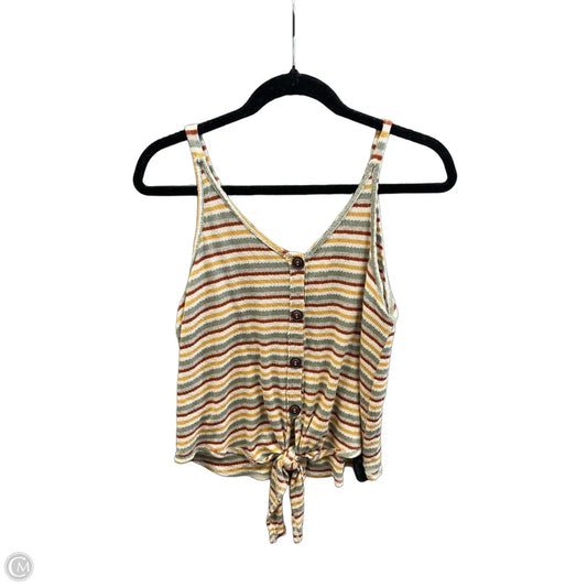 Top Sleeveless By Blu Pepper In Striped Pattern, Size: S