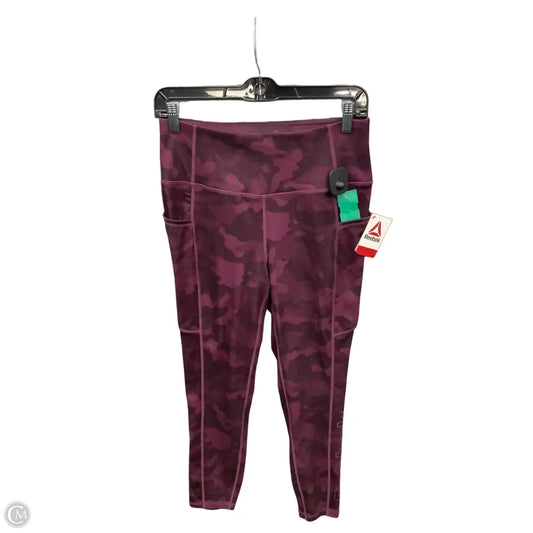 Athletic Leggings By Reebok In Purple, Size: M