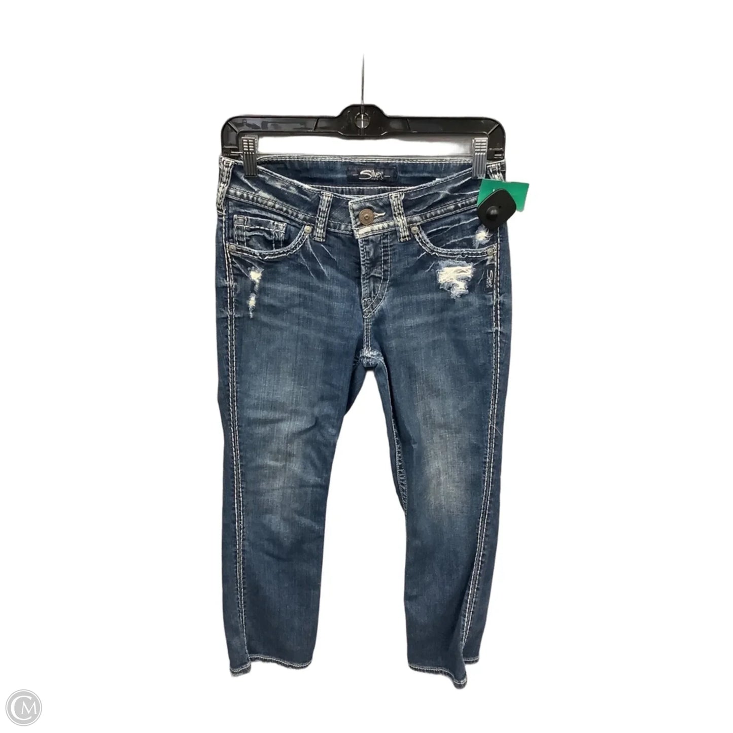 Capris By Silver In Blue Denim, Size: 8