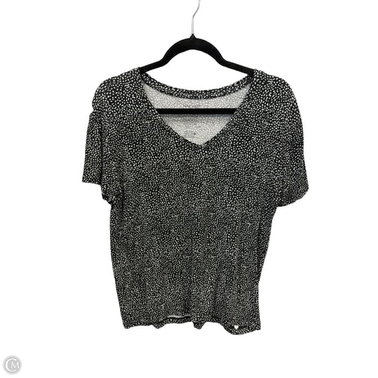 Top Short Sleeve By Nine West Apparel In Black, Size: M
