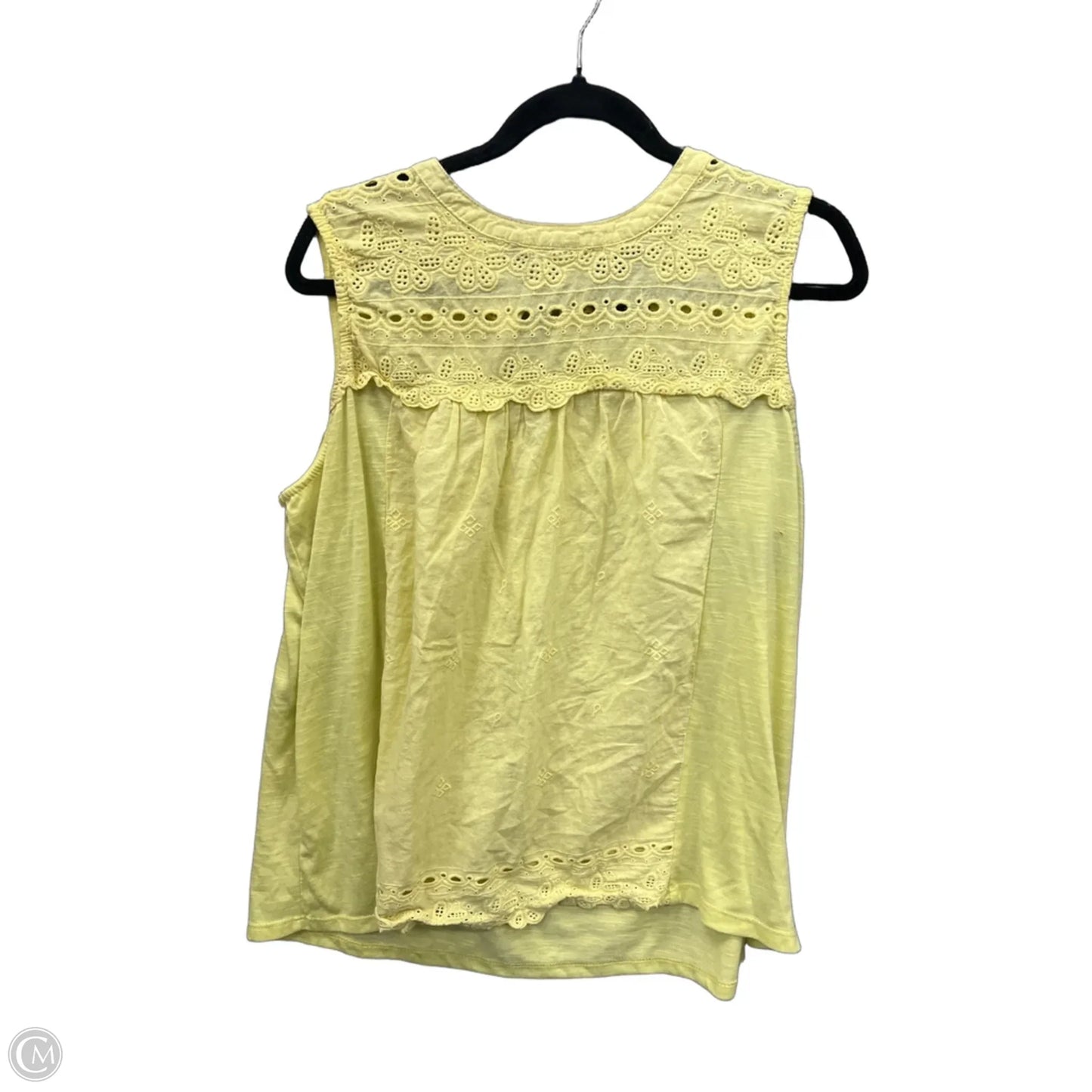 Top Sleeveless By Clothes Mentor In Yellow, Size: 3x