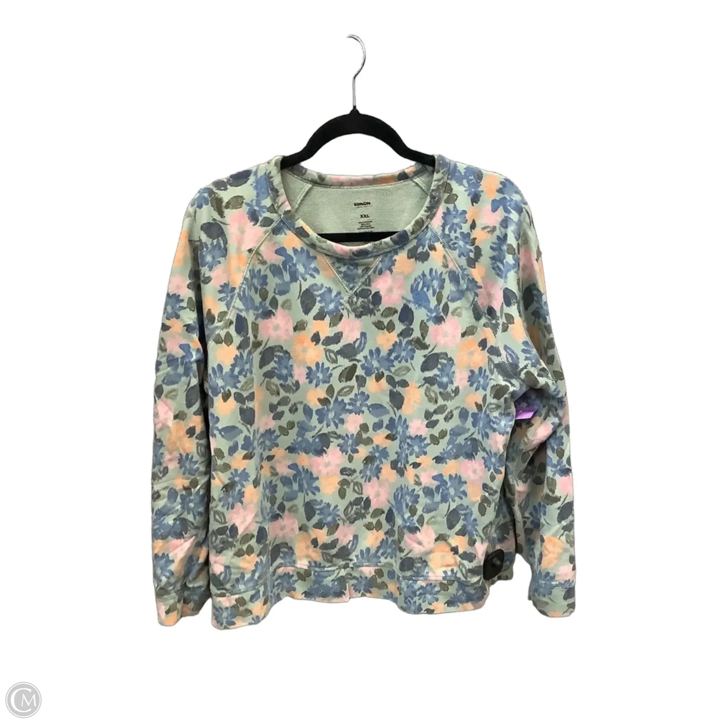 Top Long Sleeve By Sonoma In Floral Print, Size: Xxl