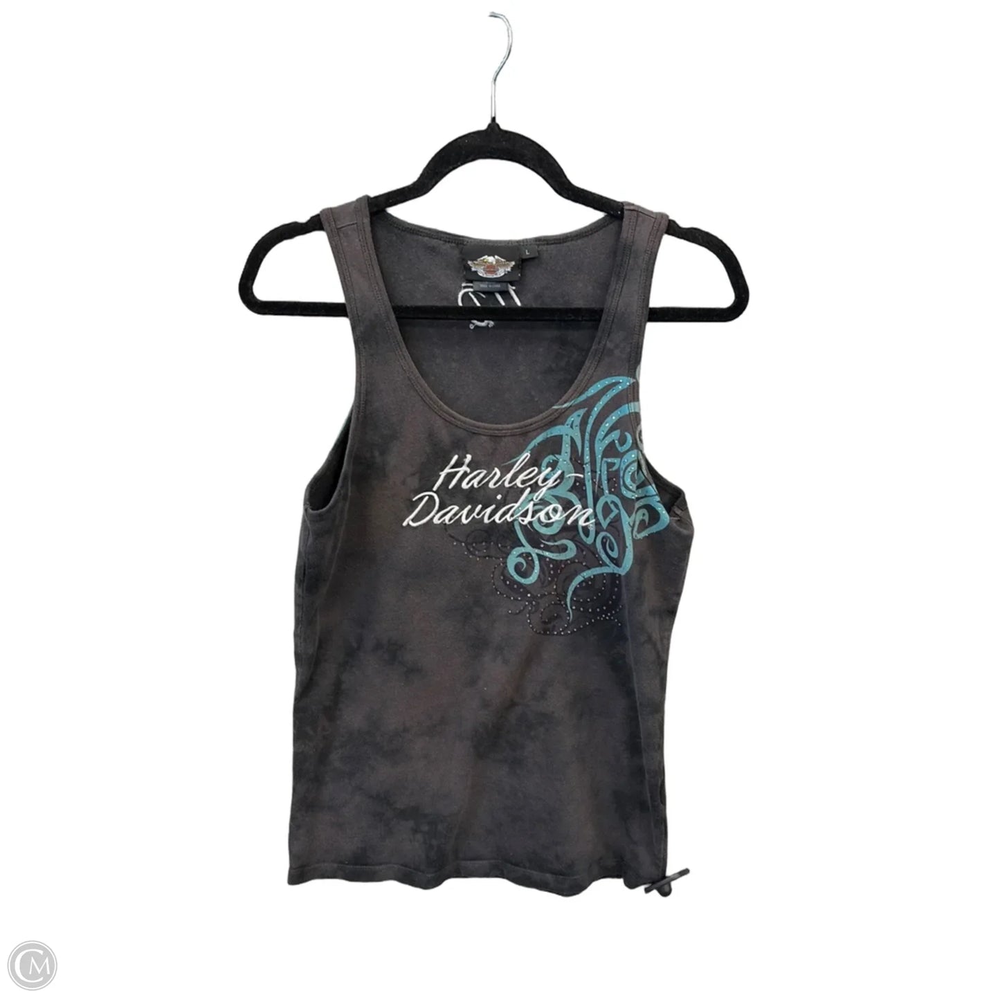 Top Sleeveless By Harley Davidson In Grey, Size: L