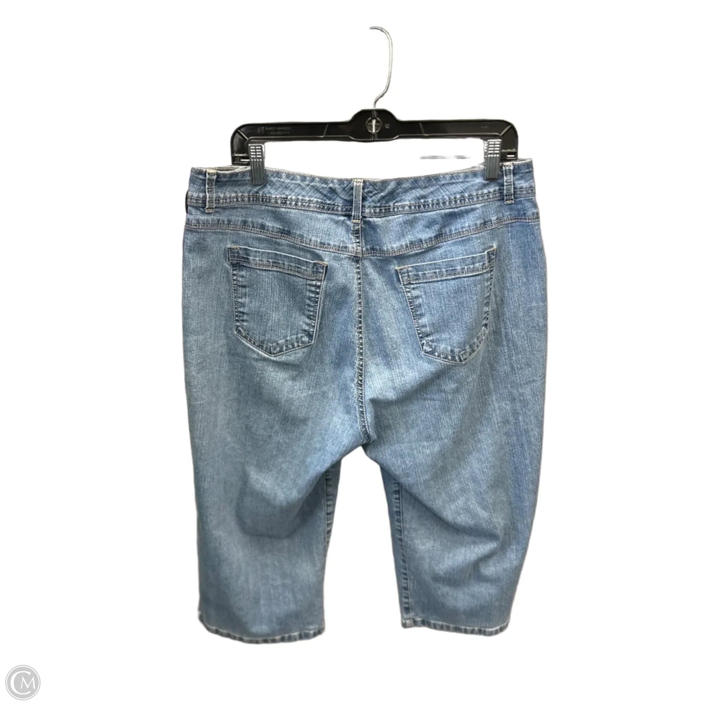 Capris By Gloria Vanderbilt In Blue Denim, Size: 14