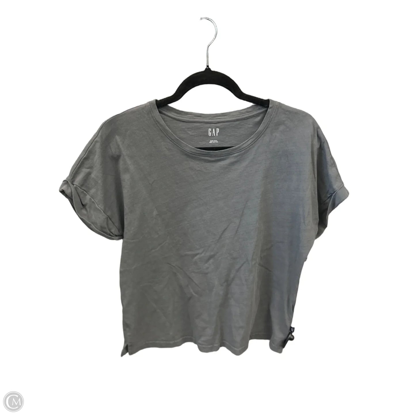 Top Short Sleeve Basic By Gap In Grey, Size: S