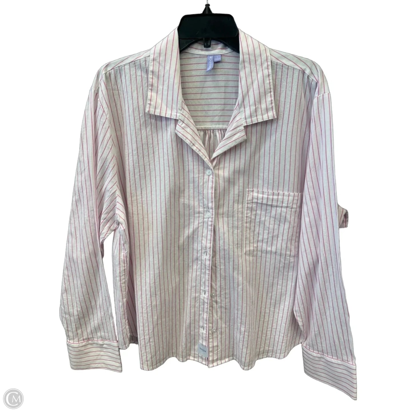Top Long Sleeve By Clothes Mentor In Striped Pattern, Size: L