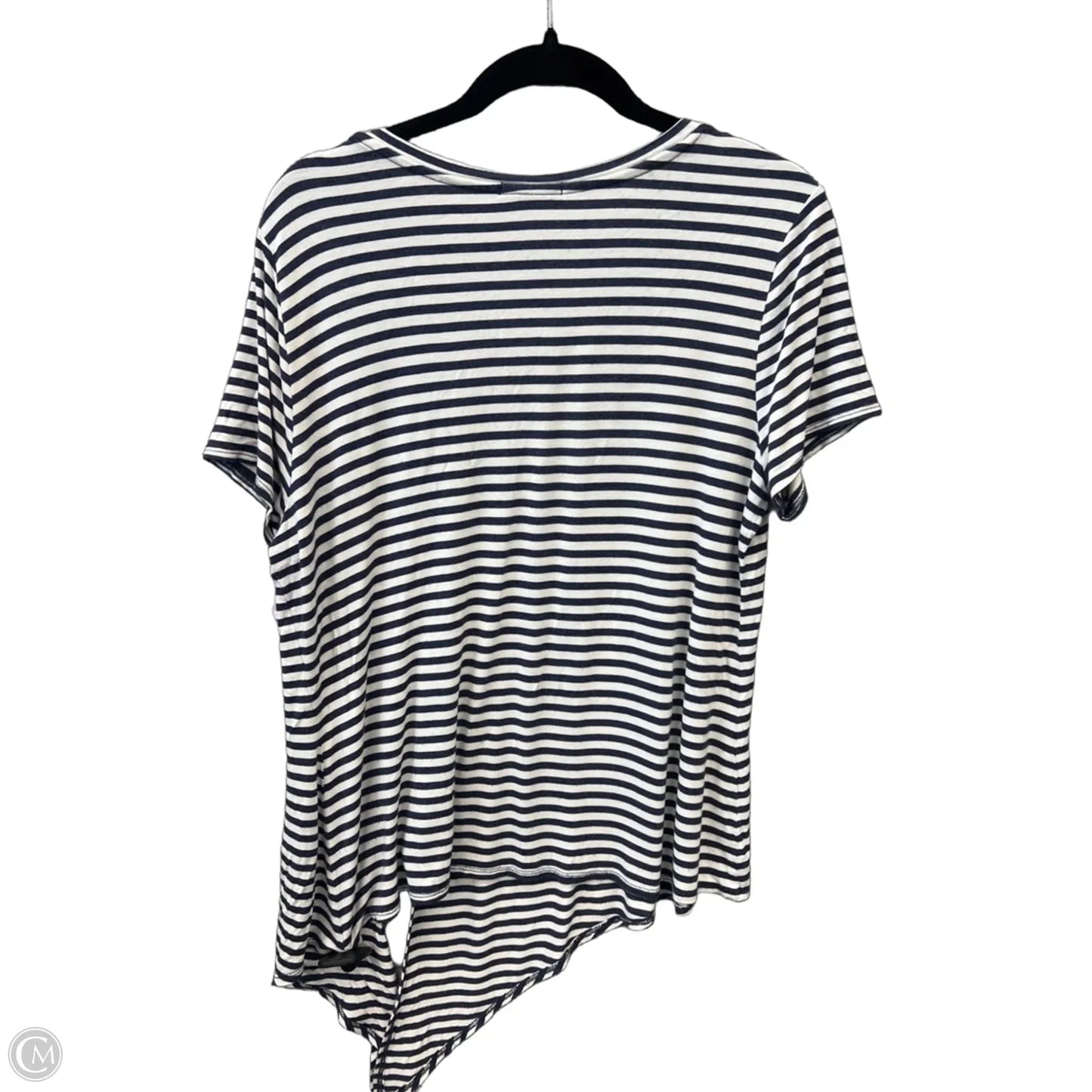 Top Short Sleeve By Matty M In Striped Pattern, Size: L