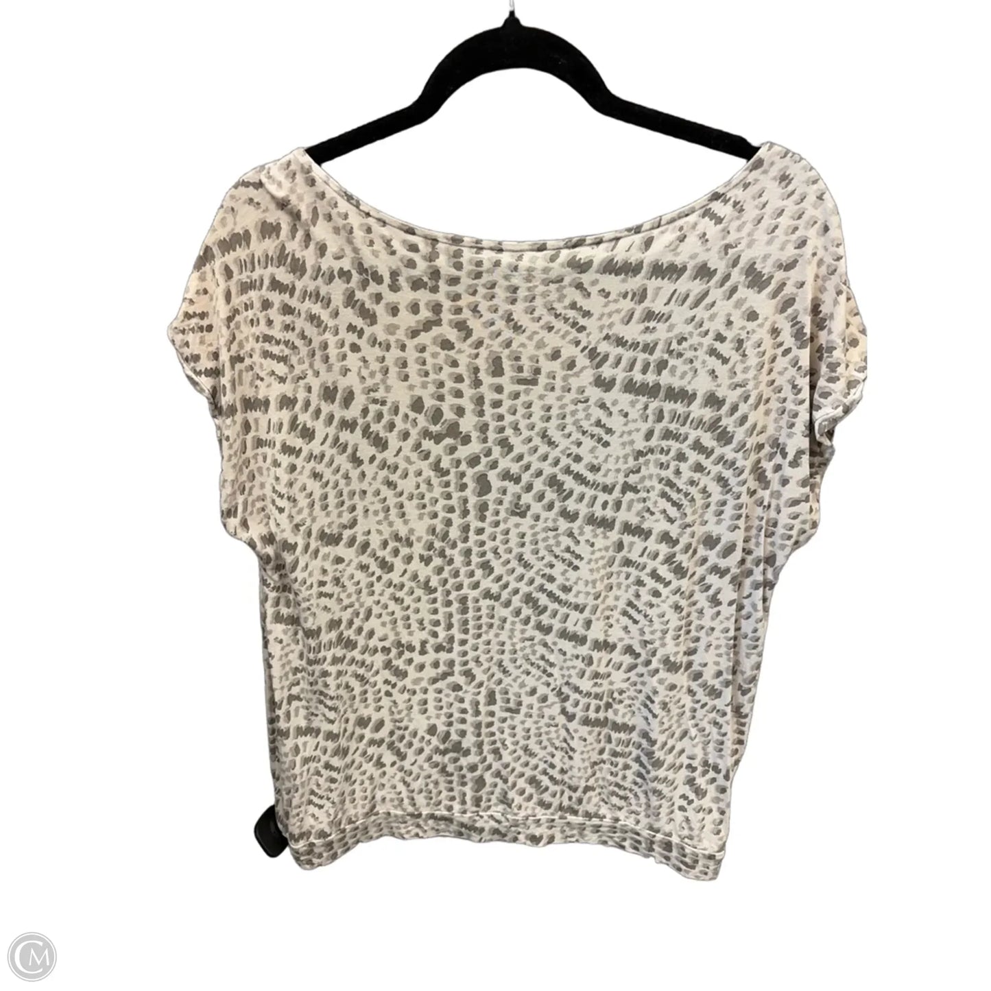Top Short Sleeve By Loft In Leopard Print, Size: Xl