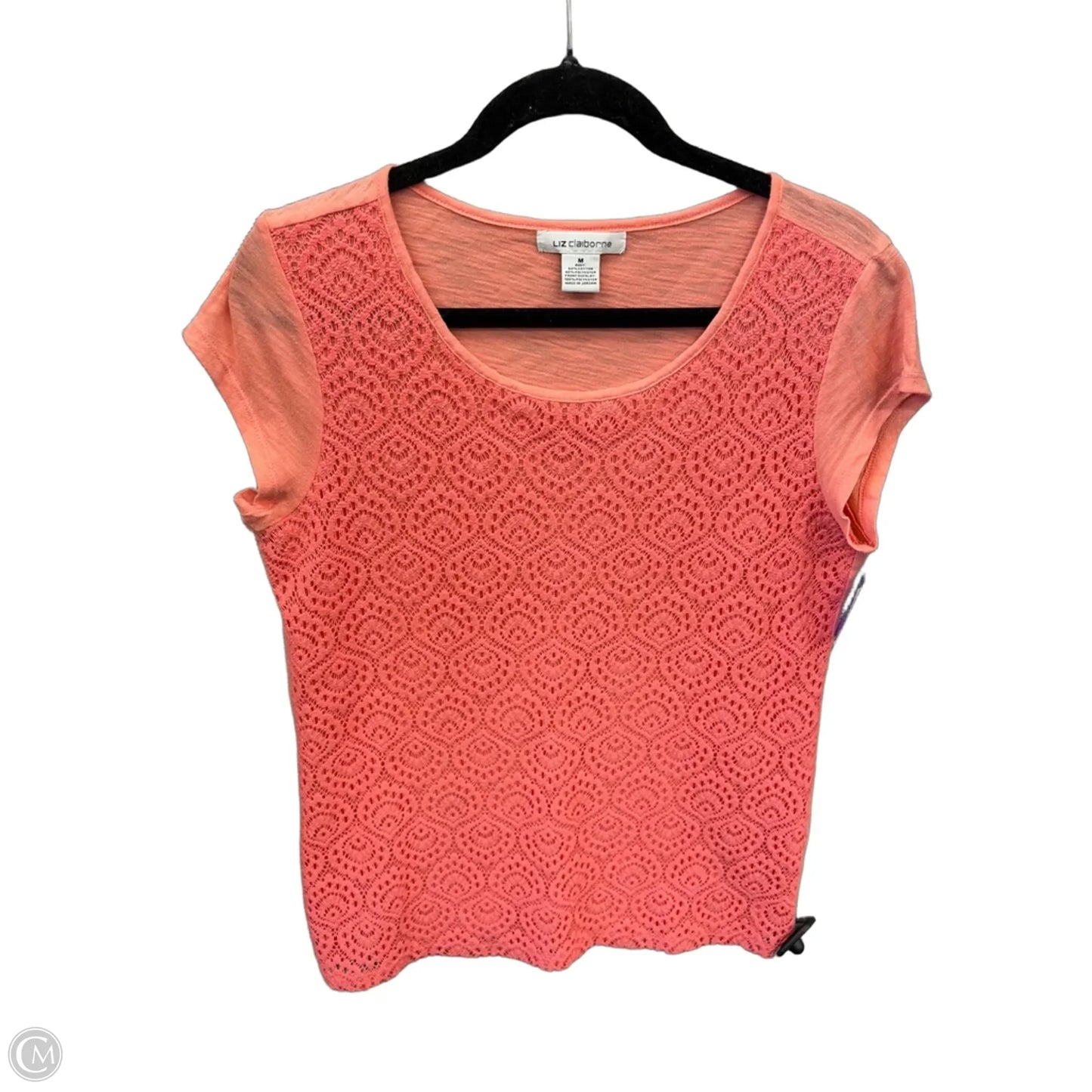 Top Short Sleeve By Liz Claiborne In Pink, Size: M