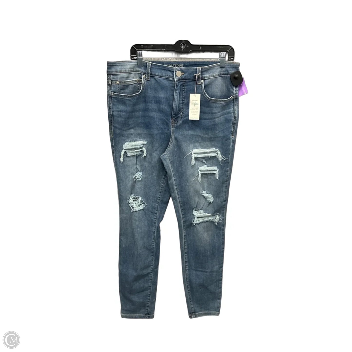 Jeans Jeggings By Maurices In Blue Denim, Size: 16