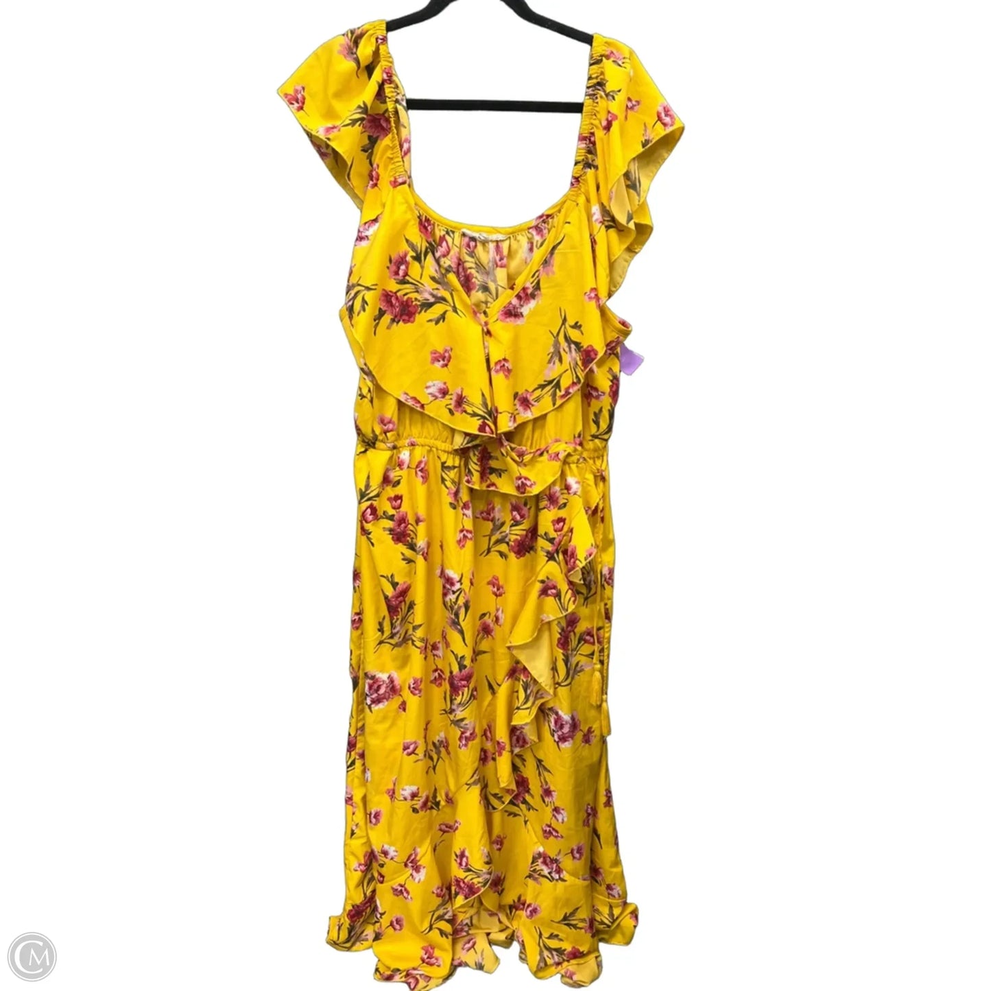 Dress Casual Maxi By Indulge In Yellow, Size: 2x