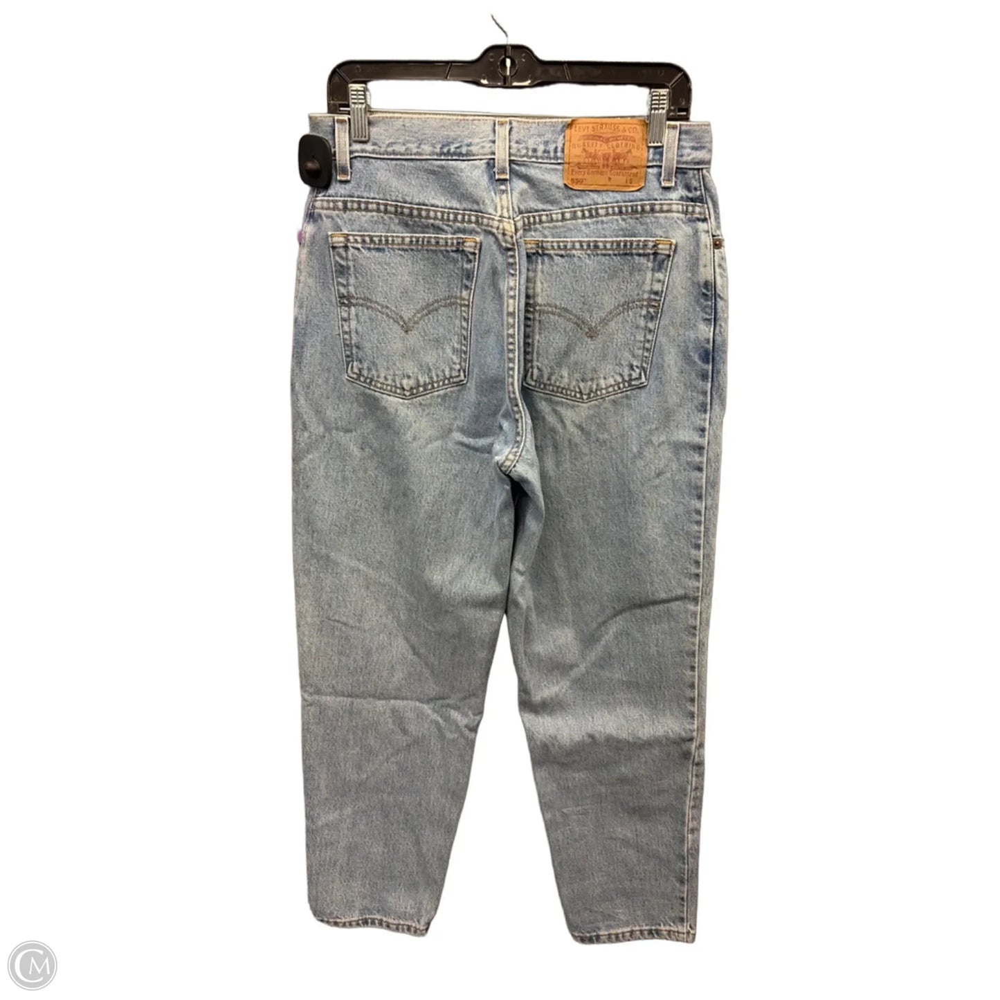 Jeans Straight By Levis In Blue Denim, Size: 12