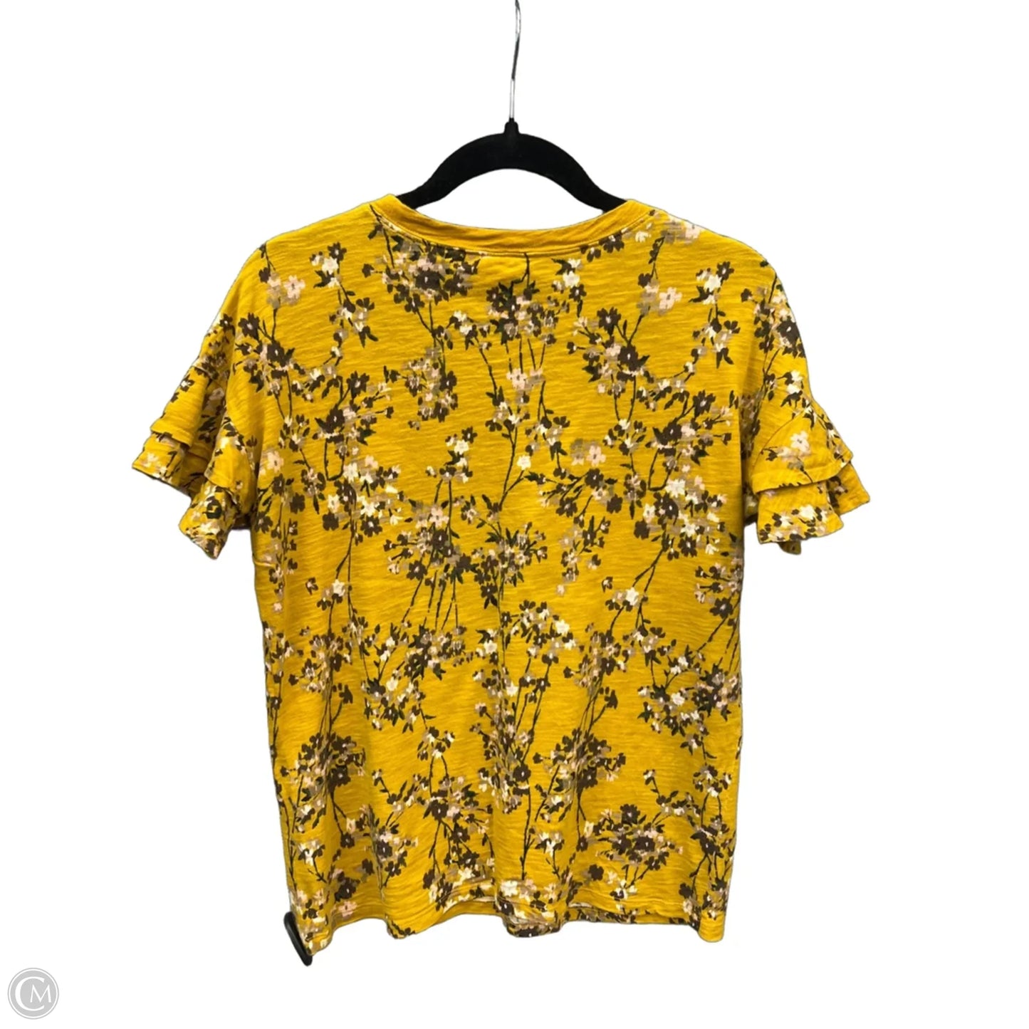 Top Short Sleeve By Time And Tru In Yellow, Size: M