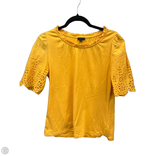 Top Short Sleeve By Talbots In Yellow, Size: M