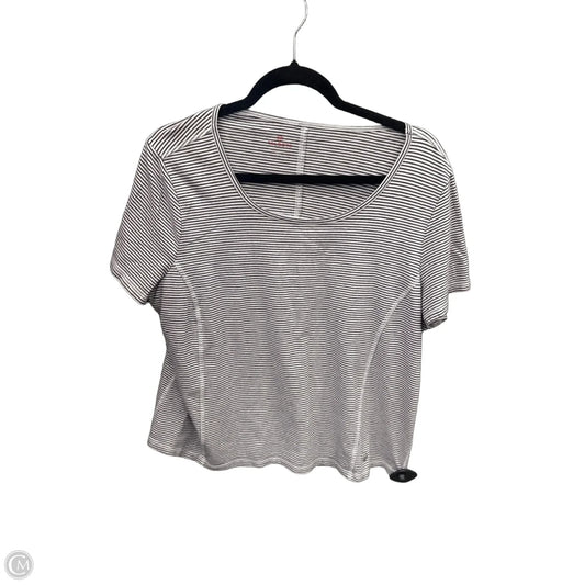 Top Short Sleeve By Talbots In Striped Pattern, Size: 2x