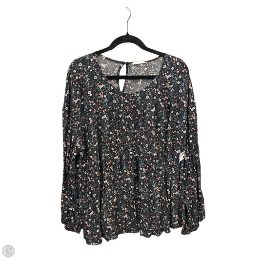 Top Long Sleeve By Chicsoul In Black, Size: 3x