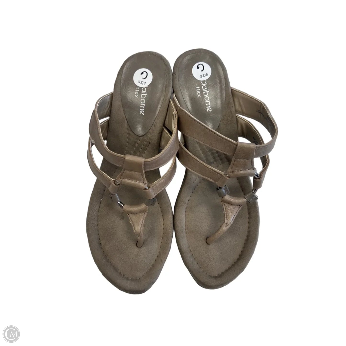 Sandals Flats By Liz Claiborne In Tan, Size: 6